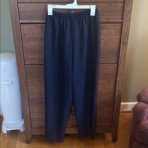 Navy Blue Elastic Waist Pants